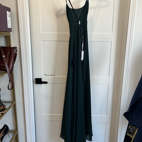 Lulus jade floor length cross back Dress nwt size medium - Picture 5 of 7
